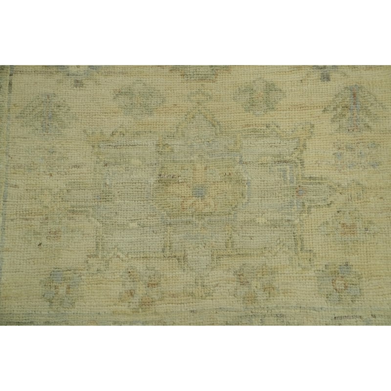 Vegetable Dye Wool Oushak Turkish Rug, Geometric - 6' 0'' X 2' 10''
