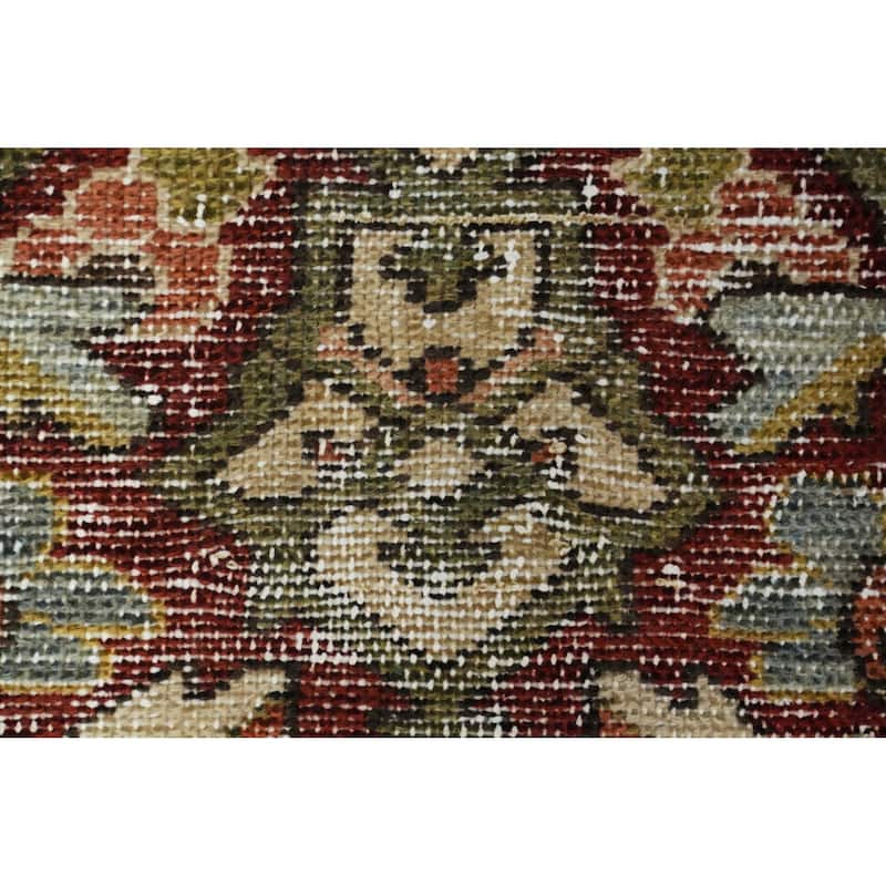 Hand Knotted Oriental 100% Wool Carpet Traditional Floral Red Bakhtiari Area Rug - 11' 0'' X 8' 7''