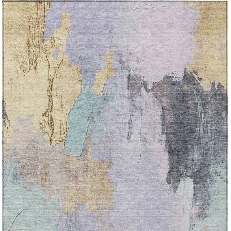 HomeRoots Abstract Transitional Rectangle Outdoor Rug
