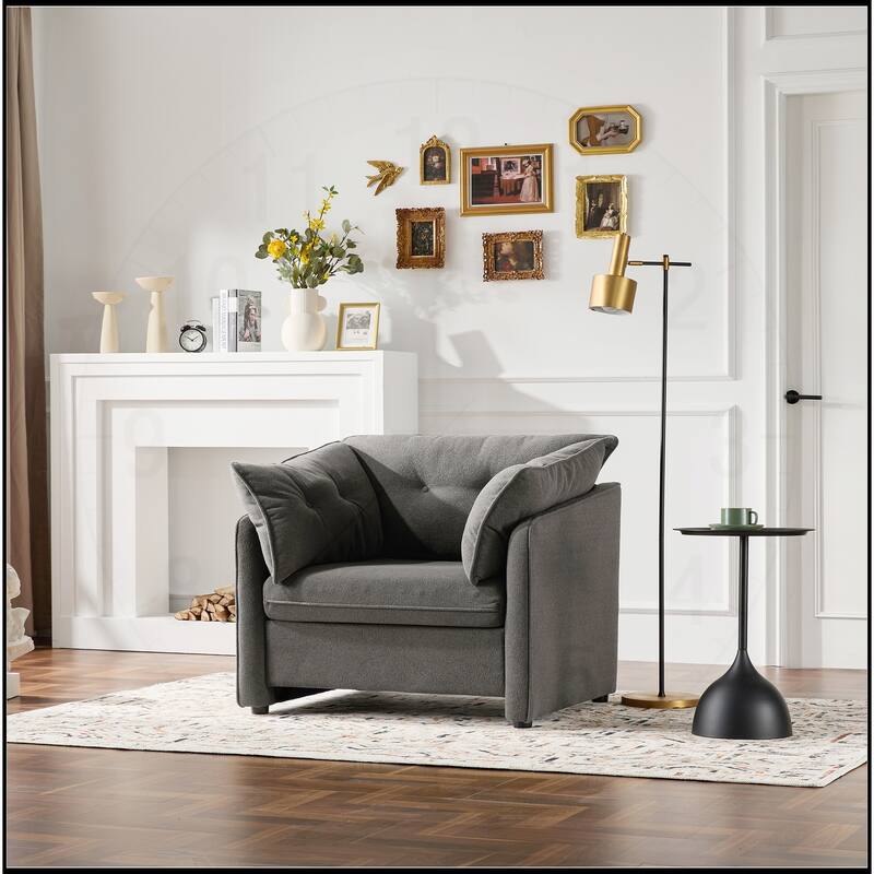 Chenille Oversized Armchair