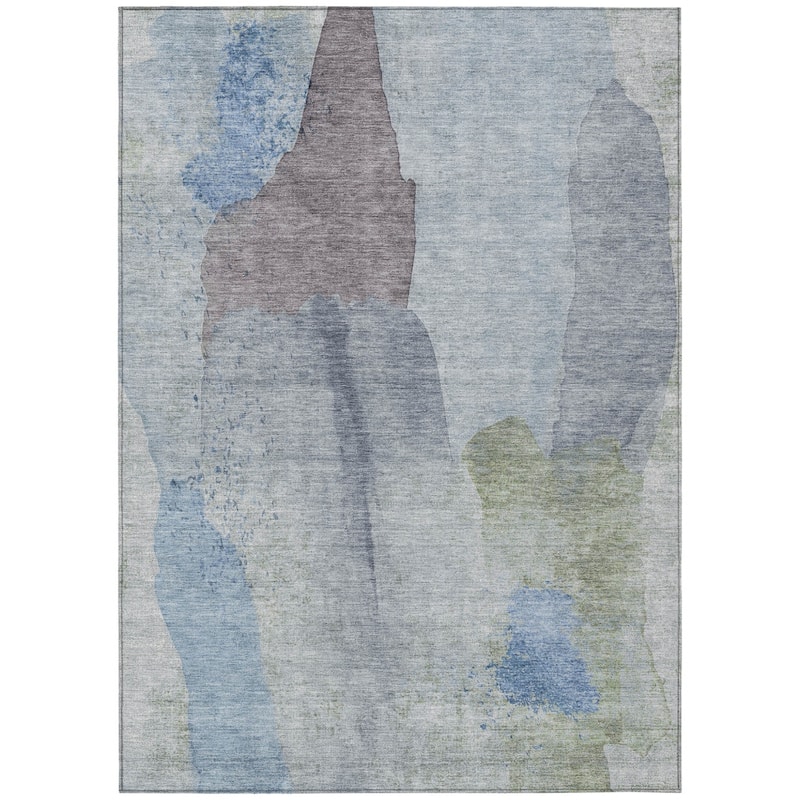 HomeRoots Abstract Transitional Rectangle Outdoor Rug