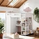 preview thumbnail 2 of 18, Multi-Functional Design Twin Size Loft Bed with Built-In Desk, Wardrobes, Left-Side Storage, 4 Drawers and 4 Shelves, White