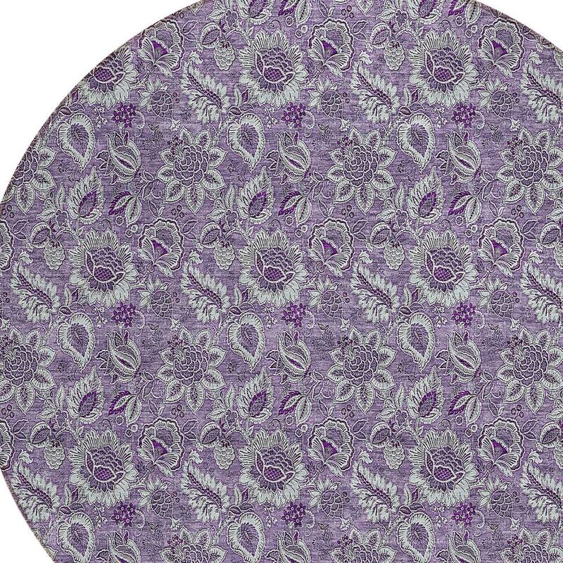 HomeRoots Floral Transitional Rectangle Outdoor Rug