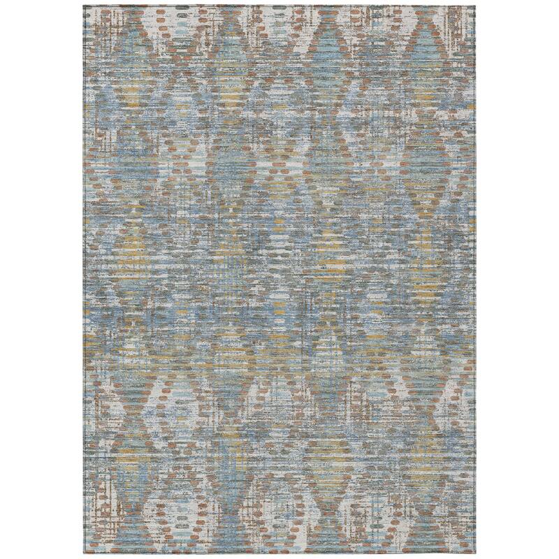 Machine Washable Indoor/ Outdoor Modern Ignacio Chantille Rug
