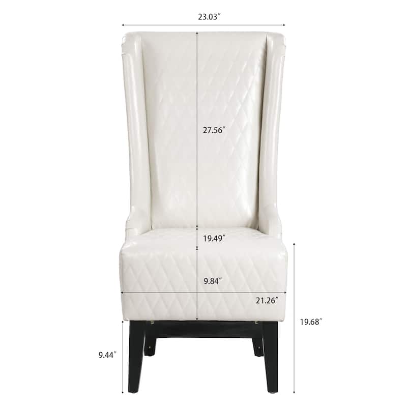 Modern 23.03" High Back Upholstered Accent Chair with Solid Wood Frame