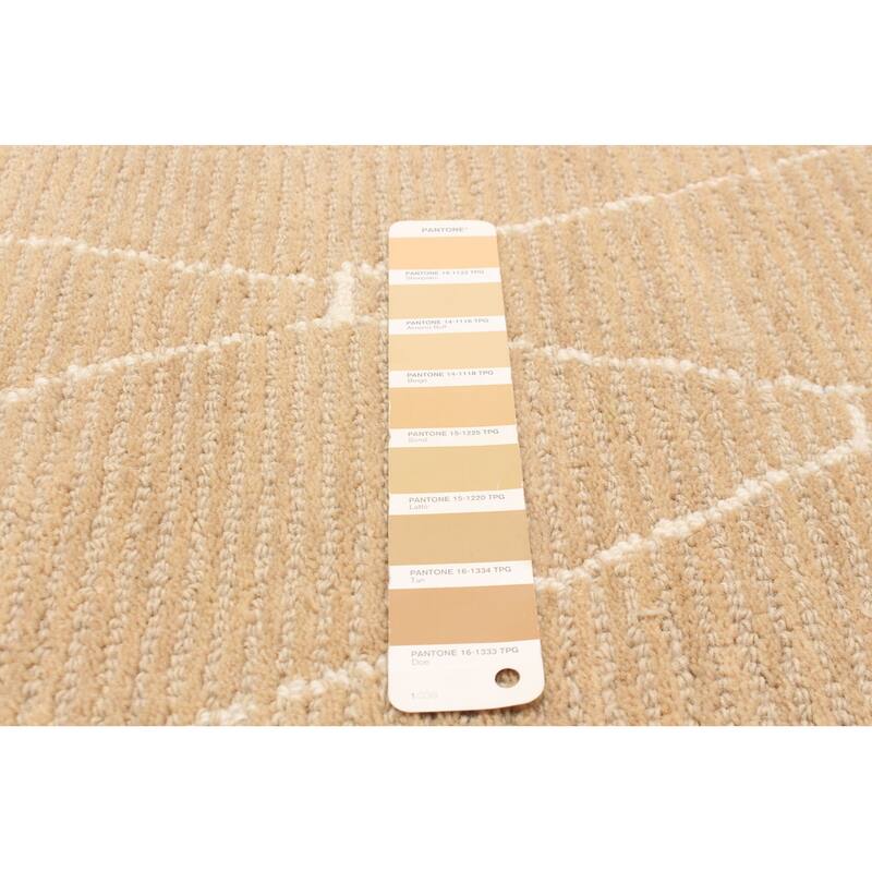 ECARPETGALLERY Hand Tufted Timeless Tan Wool Rug - 5'1 x 8'0
