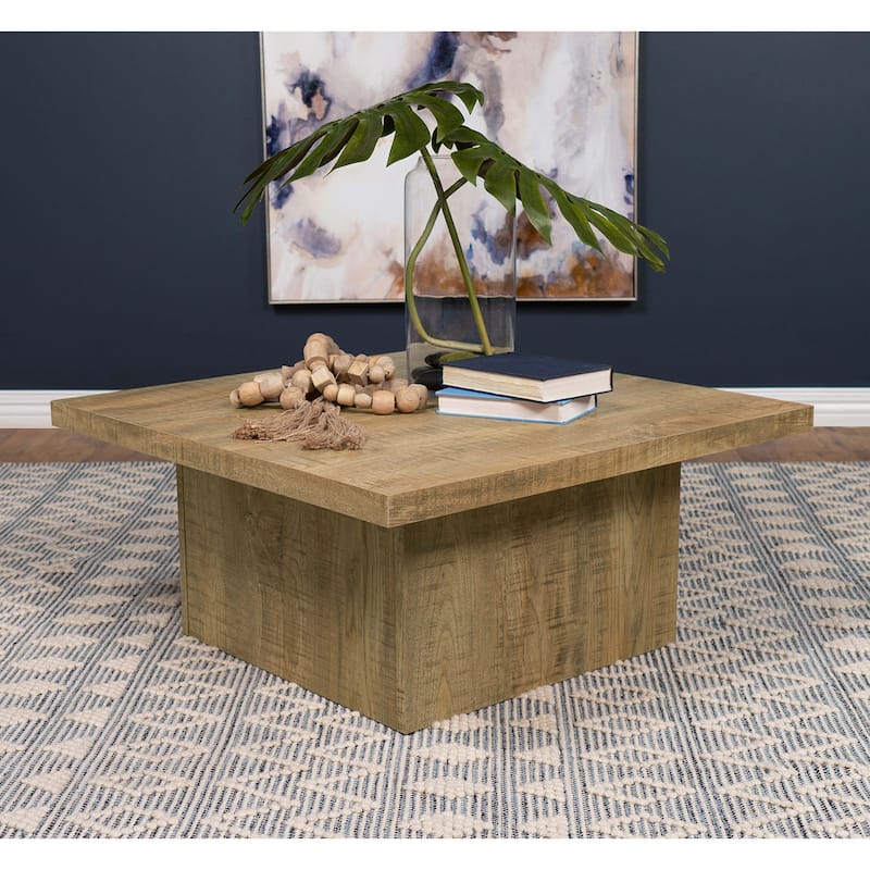 Square Engineered Wood Coffee Table in Mango