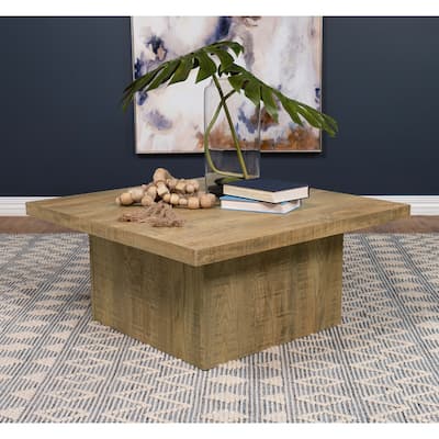 Square Engineered Wood Coffee Table in Mango