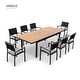 preview thumbnail 35 of 77, Heck Extendable Teak Outdoor Dining Set for 8/12 Person, Aluminum, by HIGOLD