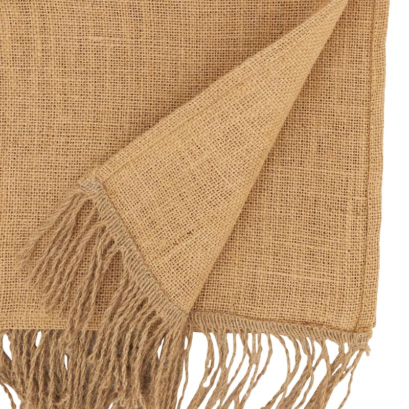 Bohemian Charm Jute Tassel Table Runner - 16"x72"