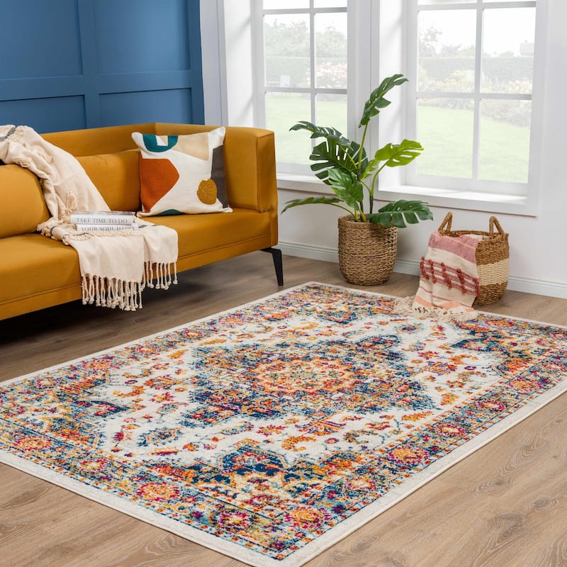 Hauteloom Istanbul Collection Vintage Oriental Traditional Medallion Area Rug