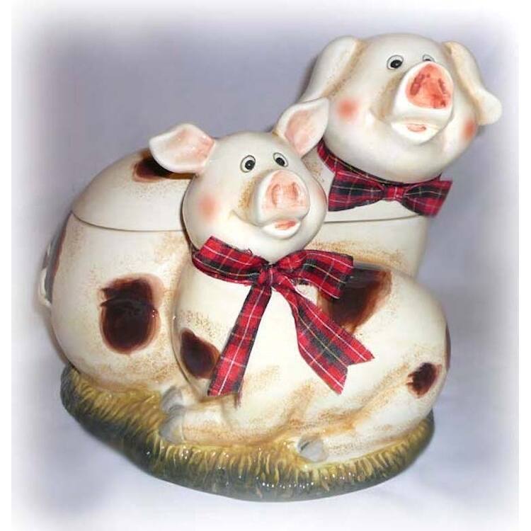 Happy Piggy Large Cookie Jar
