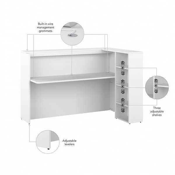 dimension image slide 1 of 4, Studio C Corner Bar Cabinet by Bush Business Furniture