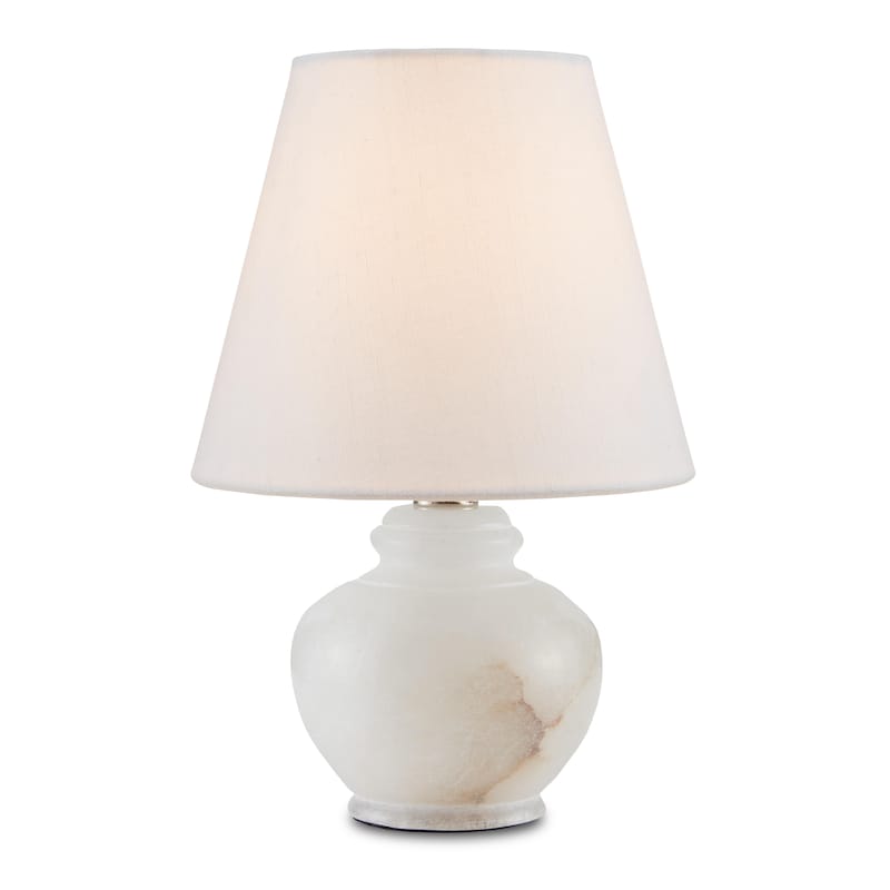 Currey & Company Piccolo White Mini Table Lamp - 9"h x 6"dia - 9"h x 6"dia - Natural