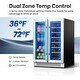 preview thumbnail 4 of 9, Yeego 24 inch Built-In French Door Dual Zone 20 Bottle Wine Refrigerator 60 Can Beverage Center - 24 inch