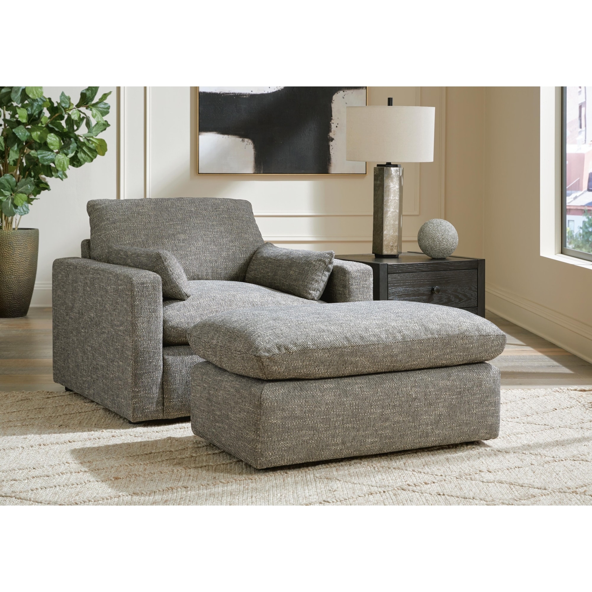 Signature Design by Ashley Dramatic Gray 2-Piece Upholstery Package - 44" W x 42" D x 36" H