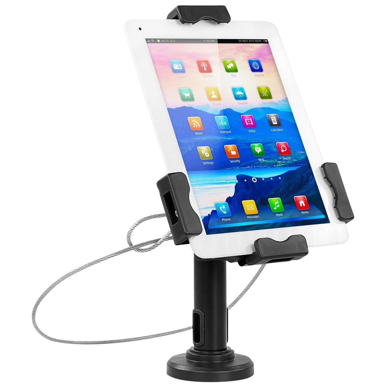 Shop Black Friday Deals On Mount It Secure Universal Tablet Pos Kiosk With Wall Bracket Add On Locking Tablet Stand With Adjustable Clamp Overstock 28586425