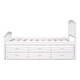 preview thumbnail 7 of 16, Twin Bed Frame with Storage Drawers, Pine Wood