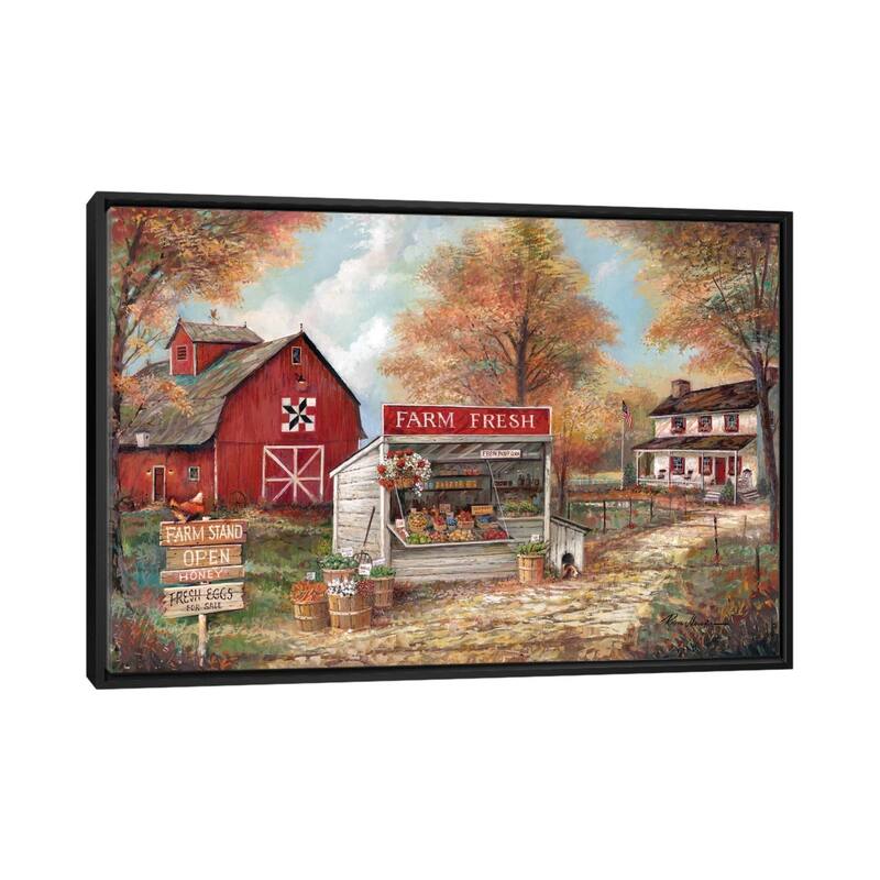 iCanvas "Farm Fresh" by Ruane Manning Framed Canvas Print - Black - 26x40