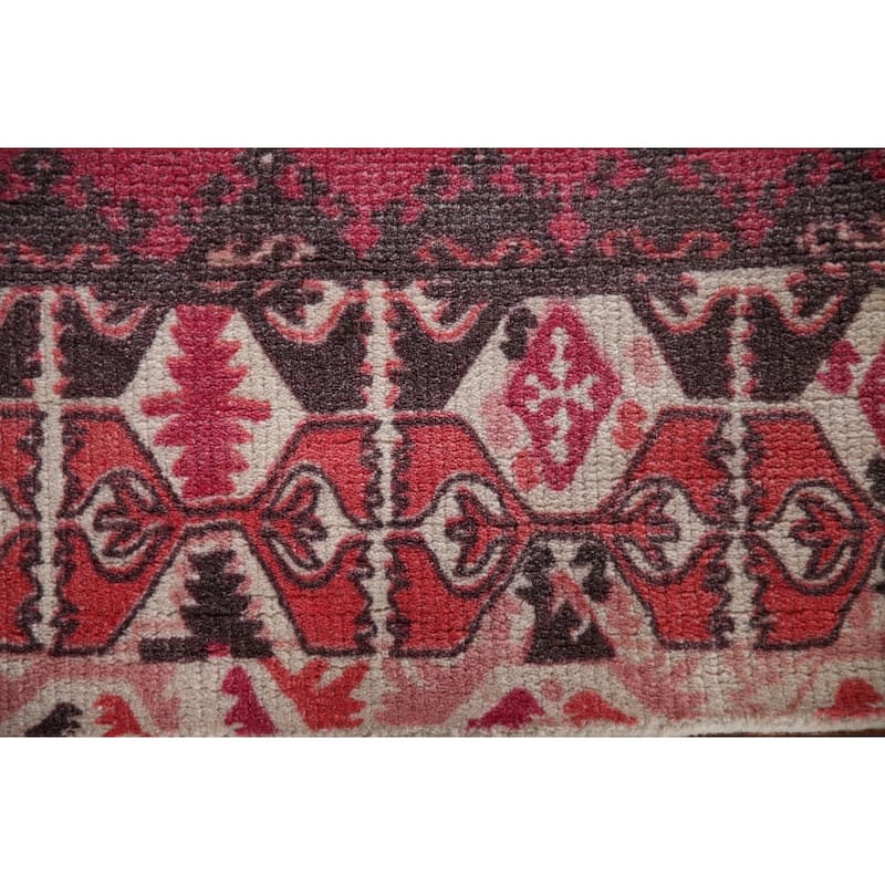 Geometric Modern Area Rug Hand-Knotted Wool Carpet - 4'10"x 7'9"