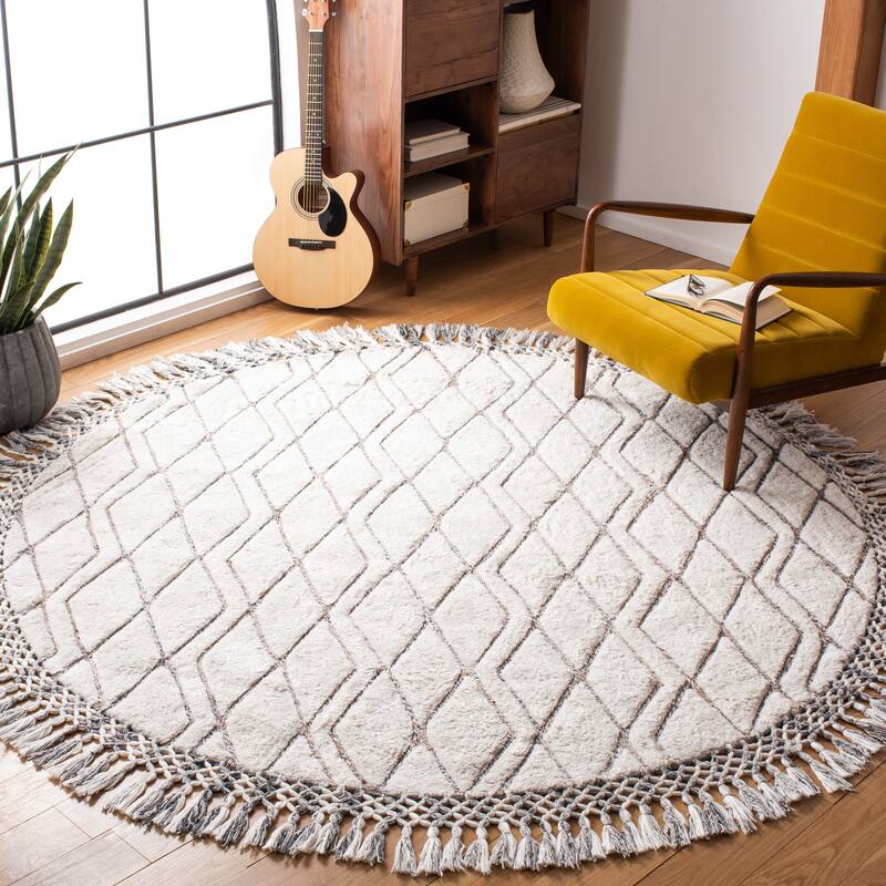 SAFAVIEH Handmade Casablanca Shag Jerneja Tribal Rug