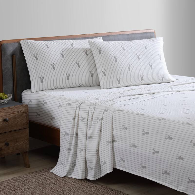 Eddie Bauer Printed Cotton Flannel Sheet Set
