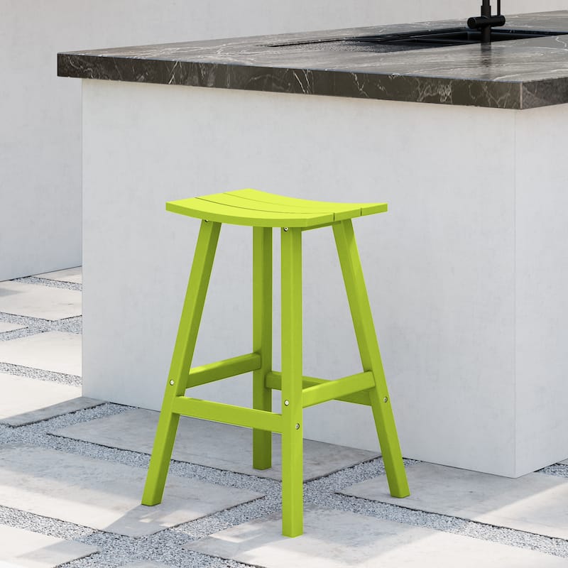 Laguna Hdpe All Weather Outdoor Patio 29" Saddle Seat Bar Stool