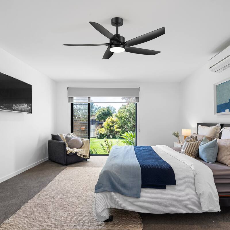 54-in Integrated Ceiling Fan with LED Light and Remote(5-Blade)