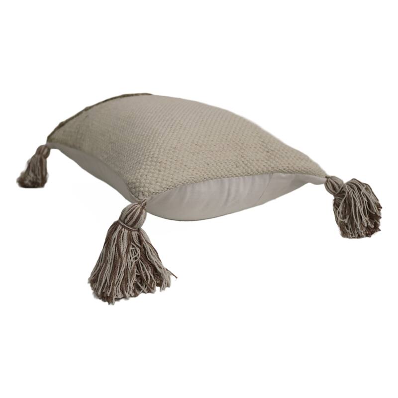 Home&Manor Riccione Wool & Cotton Designer Throw Pillow