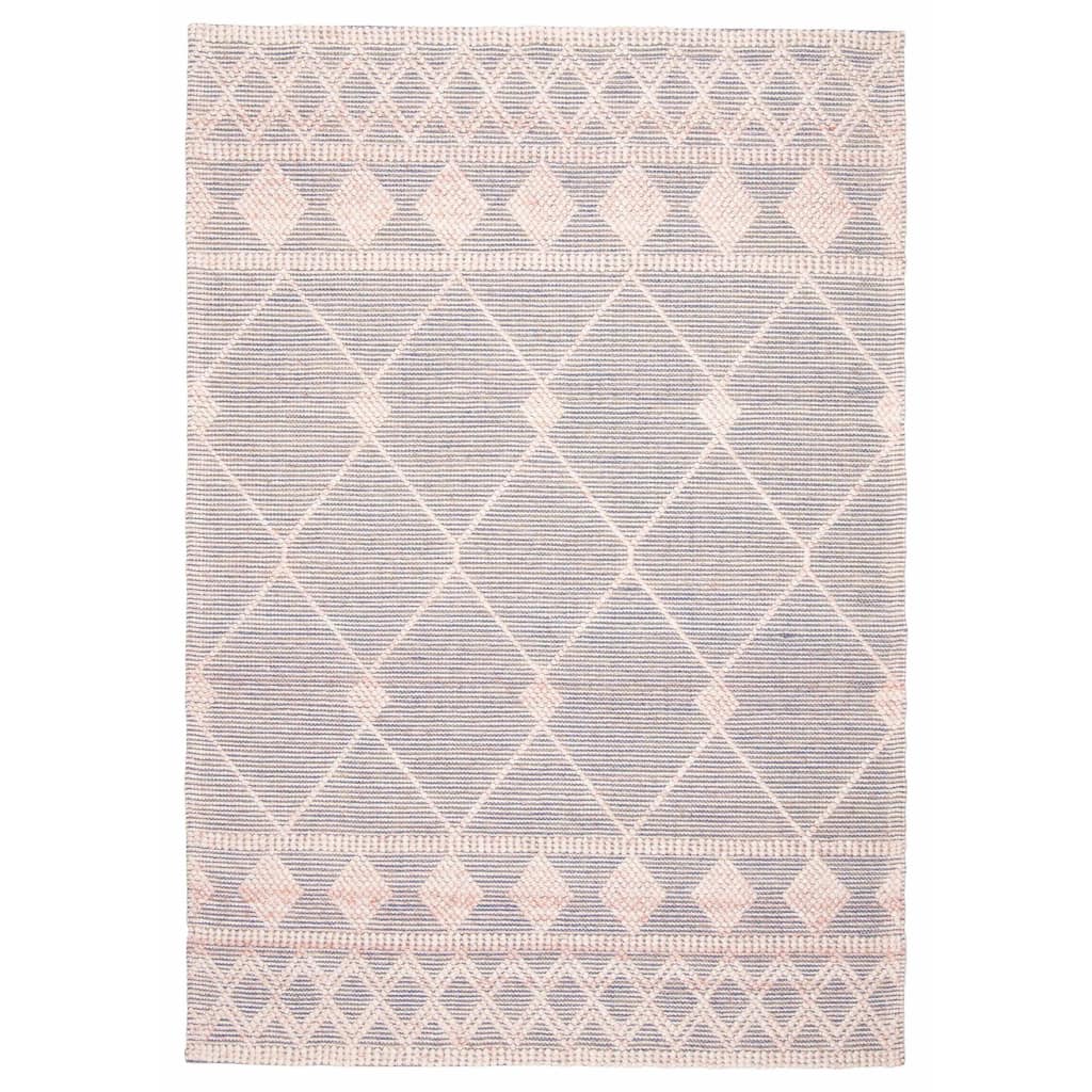 ECARPETGALLERY Braid weave Sienna Pink Wool Rug - 5'2 x 8'5