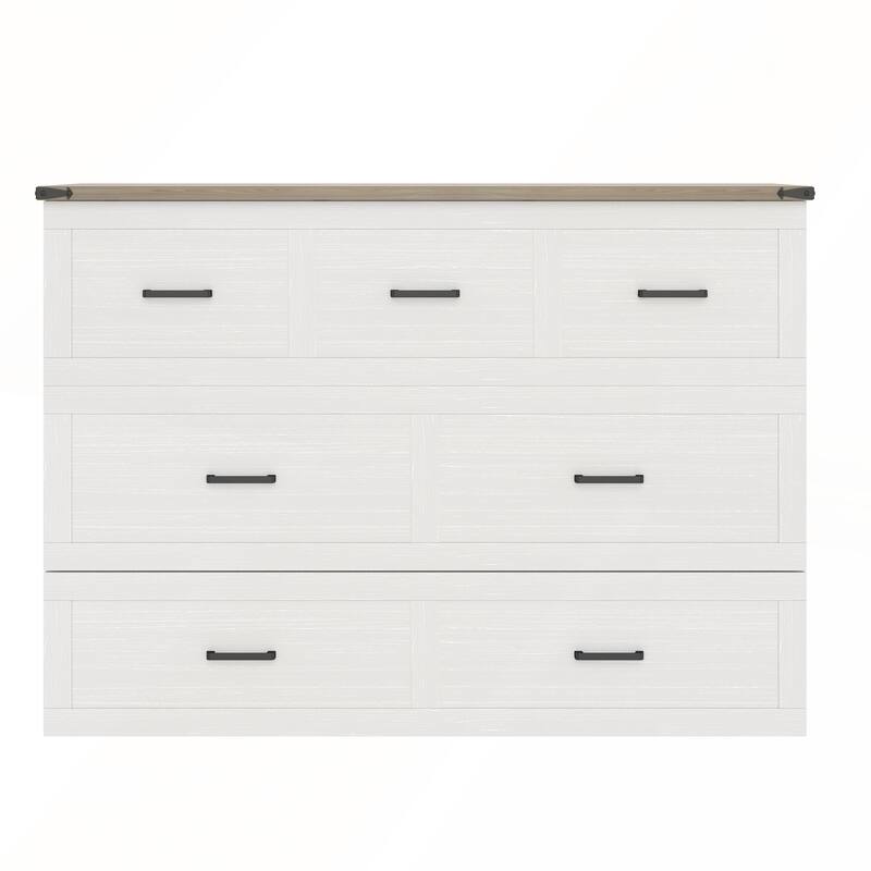 Murphy Bed Cabinet with Charging Station for Guest Room and Small Bedroom