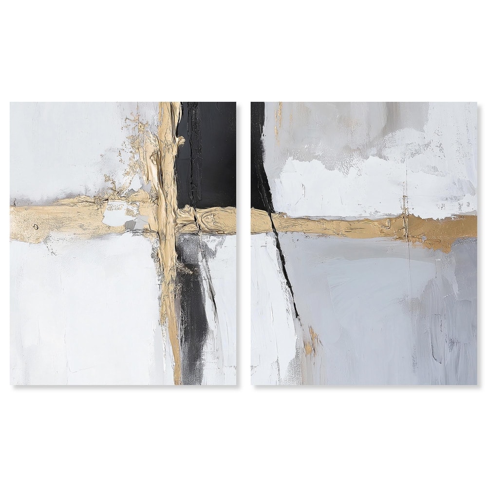 Cracks of Creation IV Canvas Set of 2 by Art Remedy, Gallery Wrapped