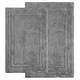 preview thumbnail 25 of 38, Superior Cotton Solid Non-slip Backing 2-Piece Bath Rug Set Charcoal