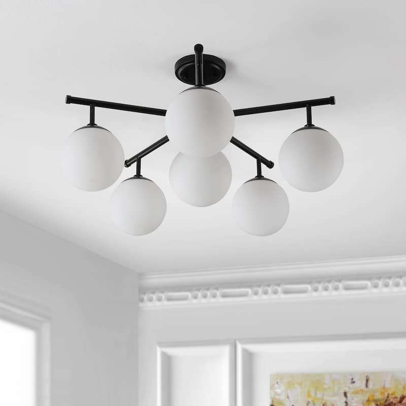 SAFAVIEH Lighting Ardith Flush Mount - 26" W x 26" D x 15" H - 26Wx26Dx15H - Black