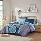 preview thumbnail 2 of 2, Loretta Boho Comforter Set with Bed Sheets Navy