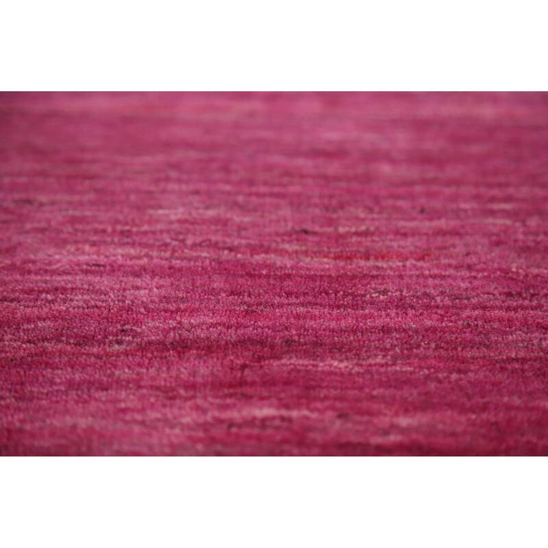 Violet Tribal Gabbeh Indian Runner Rug Handmade Wool Carpet - 2'4" x 9'8"