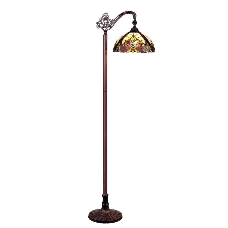 Tiffany-Style Victorian Design Dark Bronze Floor Lamp - Reading