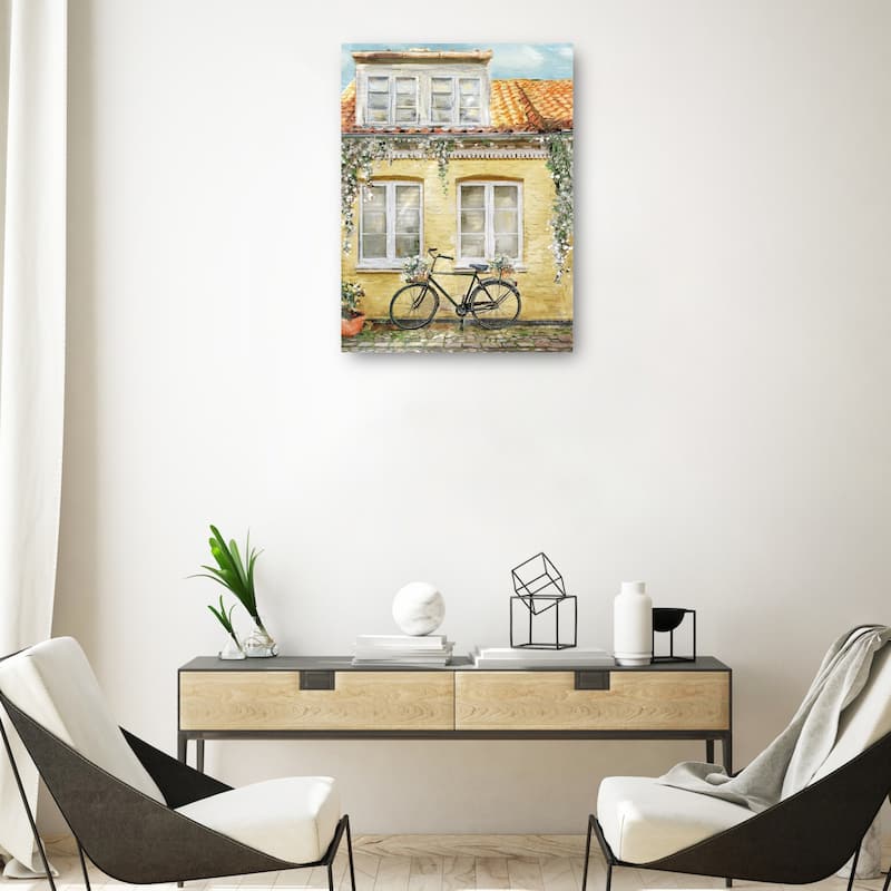 La Bicyclette By Studio Arts Canvas Art Print