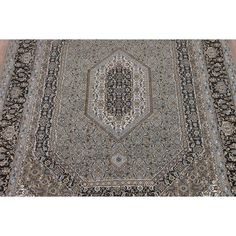 Green Geometric Tabriz Turkish Area Rug Machine Made Carpet - 8'2" x 11'8"