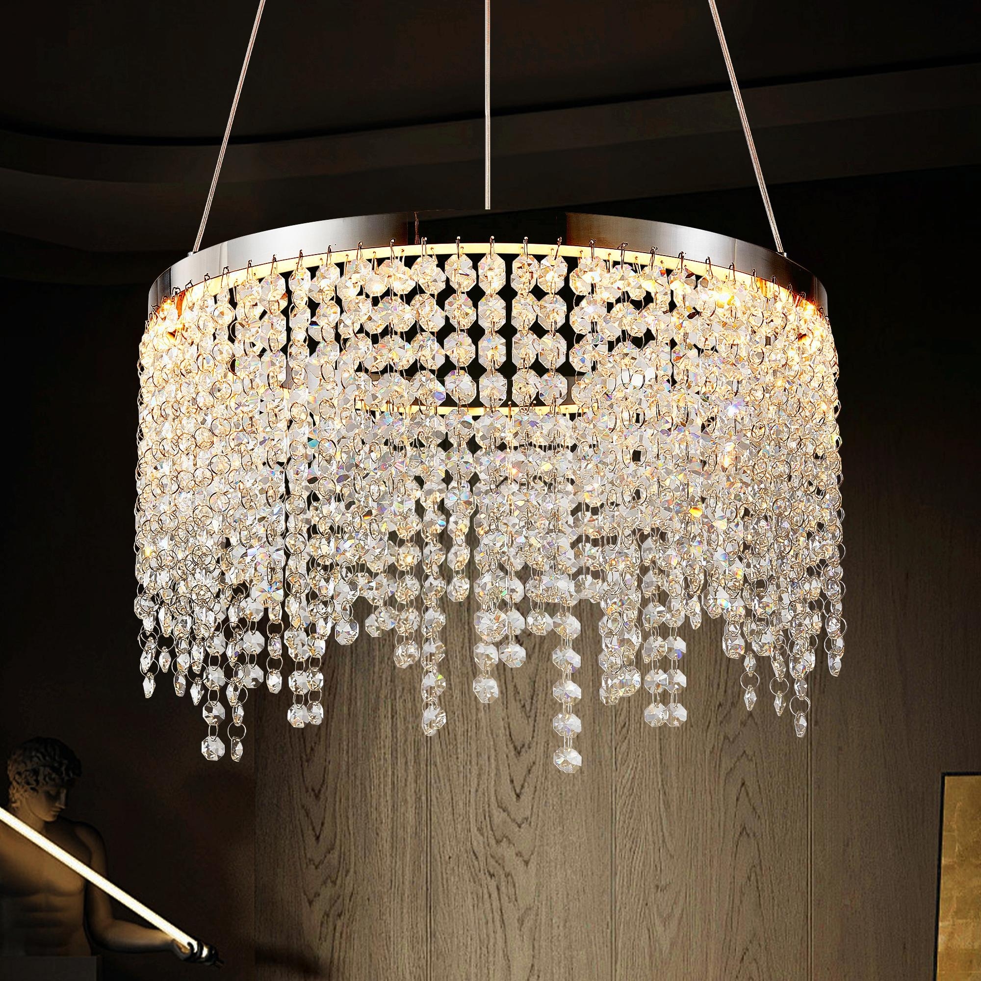 LED Integrated Under 12 Inches Nickel Chandeliers Bed Bath Beyond