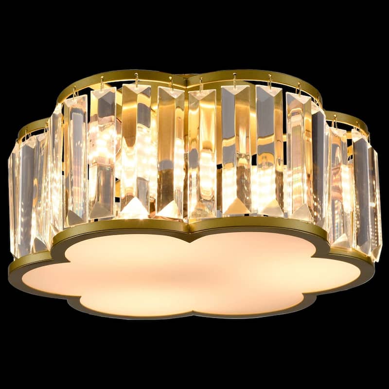 Tripoli Gold Flush Mount Ceiling Light Crystal Ceiling Light Fixture