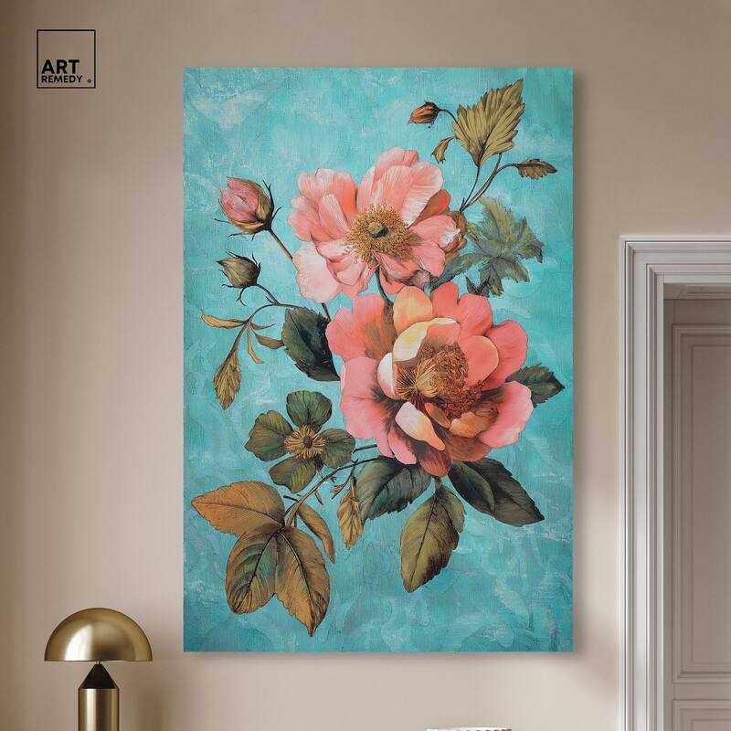 Floral Azure Ascent I Canvas by Art Remedy, Gallery Wrapped