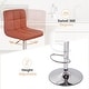 preview thumbnail 17 of 19, 17" x 19" Modern Upholstered Adjustable Height Swivel Bar Stools （Set of 2）