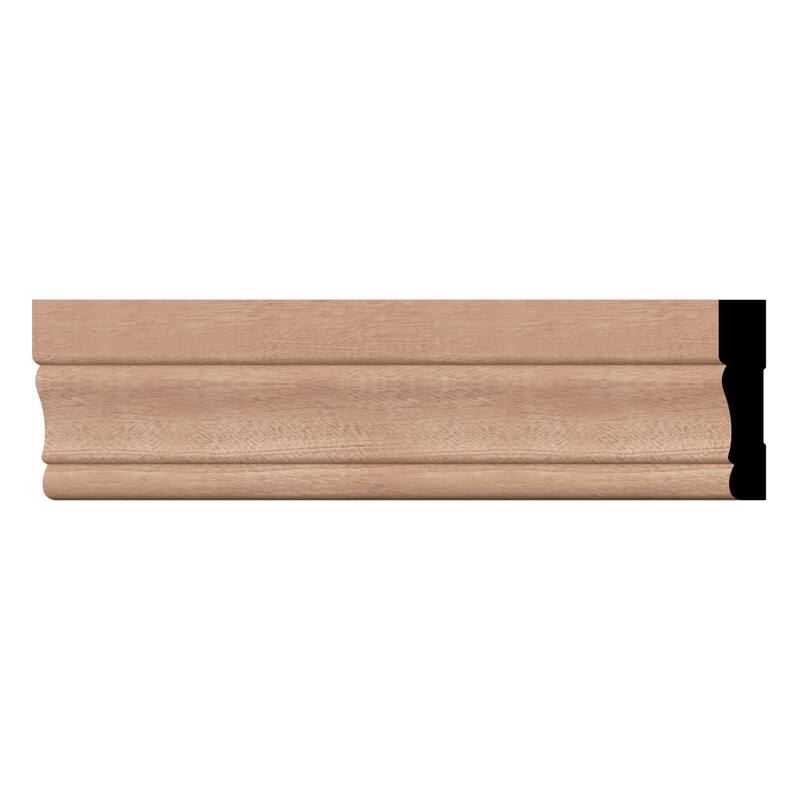 WM443: 5/8-in D x 3-1/4-in W x 96-in L Americraft Solid Hardwood Stain Grade Colonial Casing Moulding - Sapele Mahogany