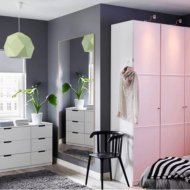 Neutypechic Huge Modern Metal Framed Floor Mirror
