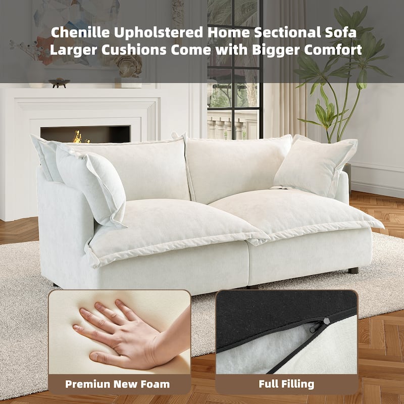 Cloud Chenille Upholstered Modular Sectional Sofa