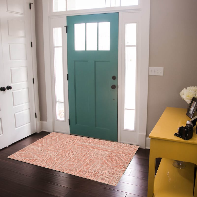 Cayden Machine Washable Geometic Area Rug
