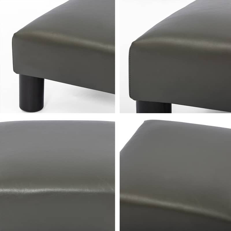 Adeco Small Ottoman Upholstered Footrest Pet Steps Dog Stairs Stool