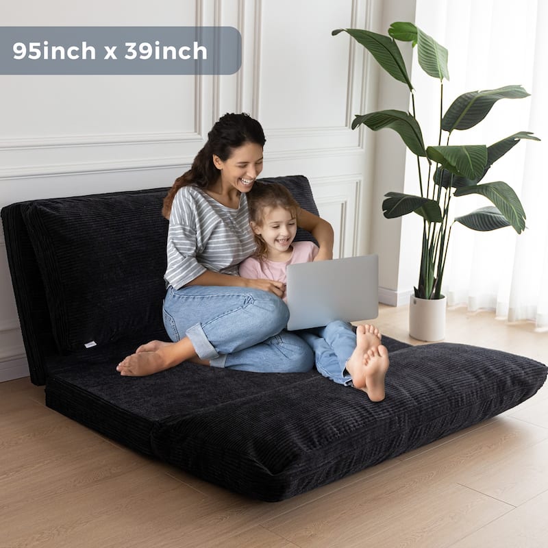 Corduroy Bean Bag Folding Sofa Bed