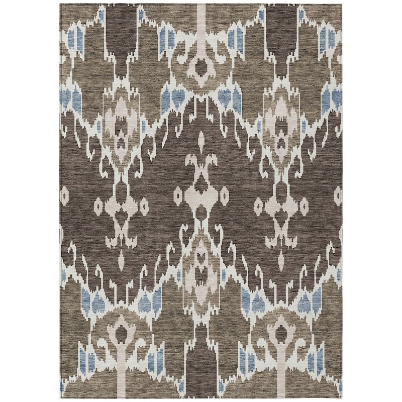 Machine Washable Indoor/ Outdoor Chantille Boho Global Rug
